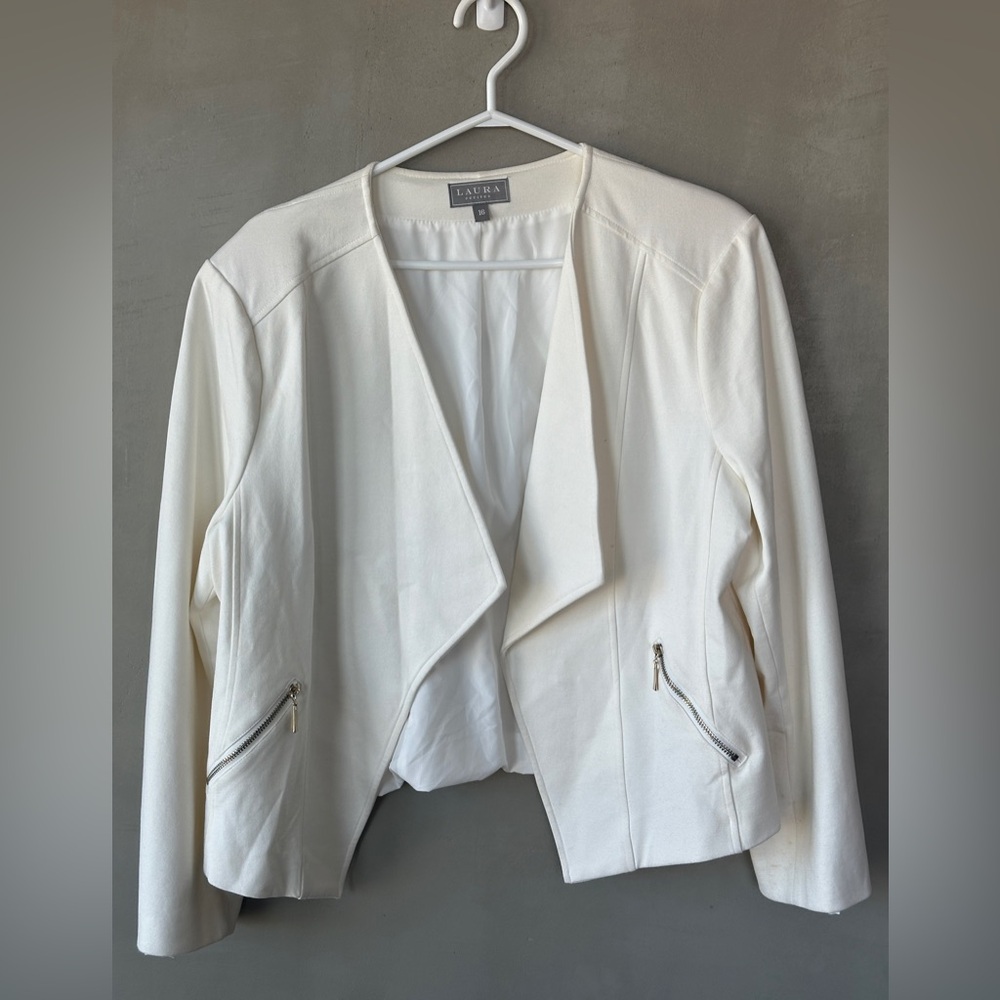 Cream blazer and skirt set